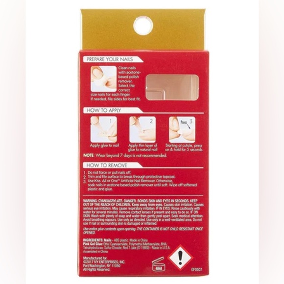 KISS “Tropical Breezes” Gold Finger Graphic Gel Glam Fashion Nail Kit - Picture 3 of 3